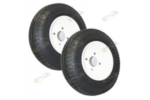 One Pair 4.80/4.00/8 15" TRAILER TIRE WHEELS 8-3/4" RIM (UTILITY / CARGO)